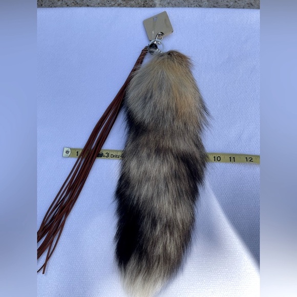 Keychain/Bag Charm. Faux Animal Tail With Brown Fringe. NWT - Picture 5 of 5